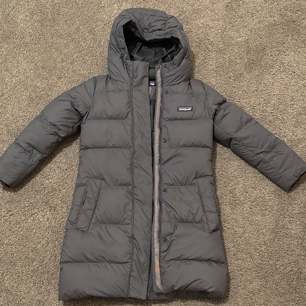 Patagonia Kids Charcoal Puffer Jacket